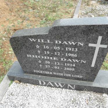 DAWN Will 1913-1986 &amp; Rhodie 1914-2005
