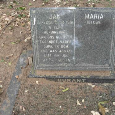 DURANT Jan -1981 &amp; Maria RITCHIE