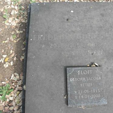 ELOFF Fredrick Christoff 1908-19?8 &amp; Debora Jacoba RETIEF 1915-2005