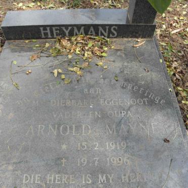 HEYMANS Arnold Mayne 1919-1996