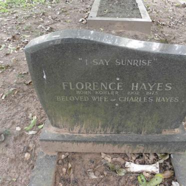 HAYES Florence nee KOHLER 1902-1975