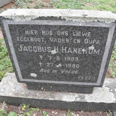 HANEKOM Jacobus H. 1909-1980