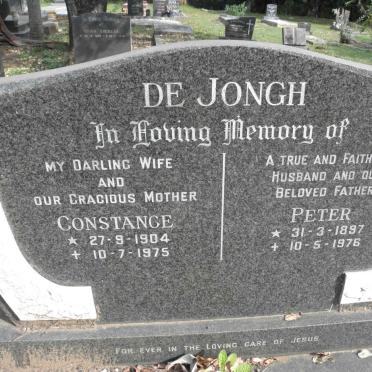 JONGH Peter, de 1897-1976 &amp; Constance 1904-1975