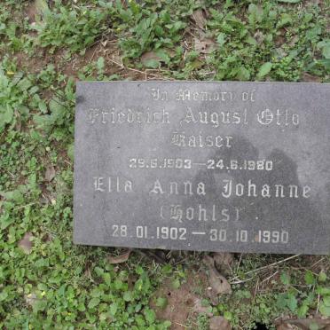 KEISER Friedrich August Otto 1903-1980 &amp; Alla Anna Johanna HOHLS 1902-1990