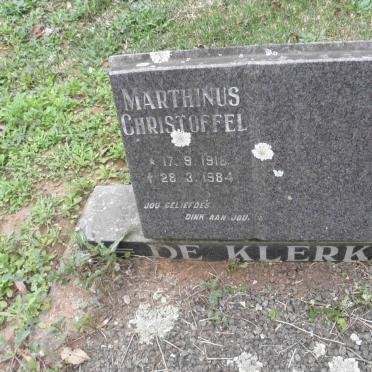 KLERK Marthinus Christoffel, de 1916-1984