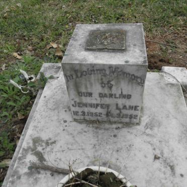 LANE Jennifer 1952-1952