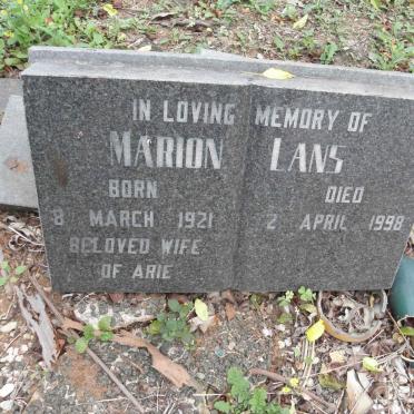 LANS Arie 1903-1996 &amp; Marion 1921-1998