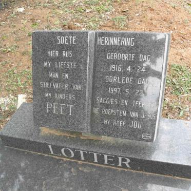 LOTTER Peet 1916-1997