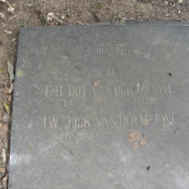 MERWE I.W., van der 1906-1987 &amp; C.D. 1920-1980