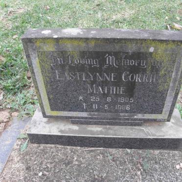 MATHIE Eastlynne Corrie 1905-1986