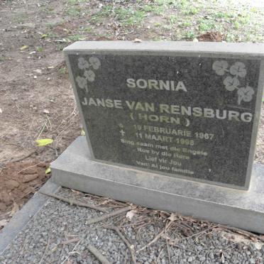 RENSBURG Sornia, Janse van nee HORN 1967-1998