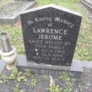 ROOYEN Lawrence Jerome, van 1965-1998