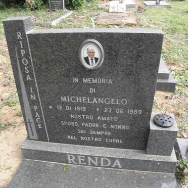 RENDA Michelangelo 1919-1989 &amp; Francesca 1921-2003 :: RENDA Luciano Raffaele 1954-2007