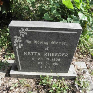 RHEEDER Netta 1908-1991