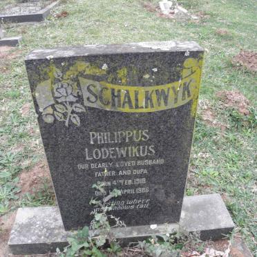 SCHALKWYK Philippus Lodewikus 1918-1986
