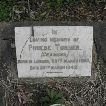 TURNER Phoebe 1850-1942