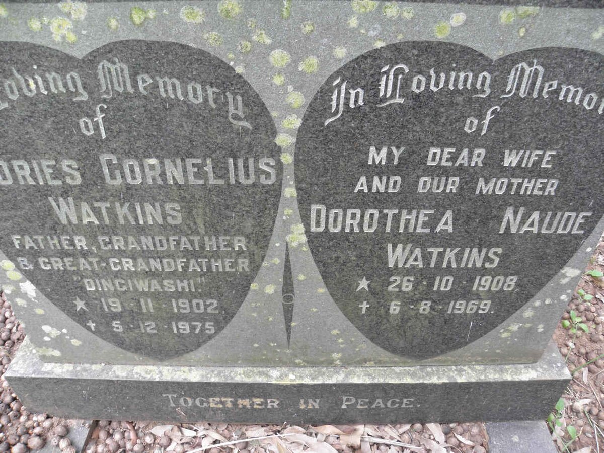 WATKINS ?Andries Cornelius 1902-1975 &amp; Dorothea NAUDE 1908-1969