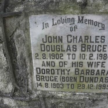 BRUCE John Charles Douglas 1902-1984 &amp; Dorothy Barbara DUNDAS 1903-1995