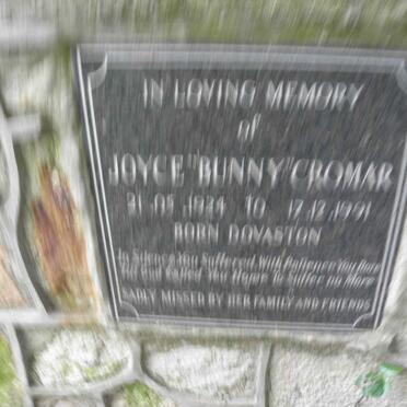 CROMAR Joyce nee DOVASTON 1924-1991