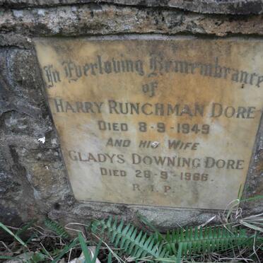 DORE Harry Runchman -1949 &amp; Gladys Downing -1966