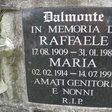 DALMONTE Raffaele 1909-1987 &amp; Amati Genitori 1914-1997