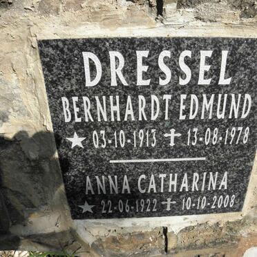 DRESSEL Bernhardt Edmund 1913-1978 &amp; Anna Catharina 1922-2008