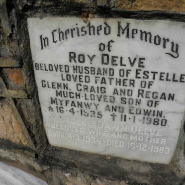 DELVE Roy 1935-1980 &amp; Estelle Dawn 1934-1983