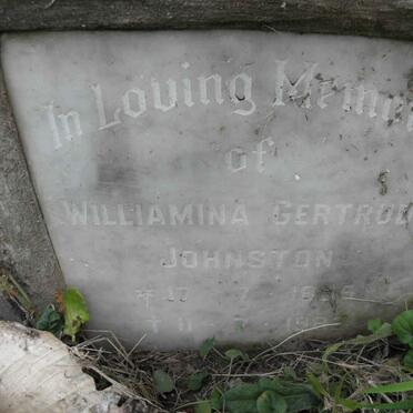 JOHNSTON Williamina Gertrude 1905-198?