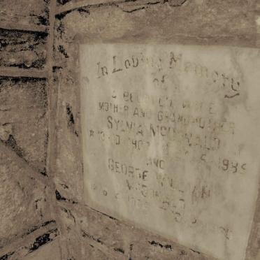 McDONALD George William 1904-1980 &amp; Sylvia 1907-1989