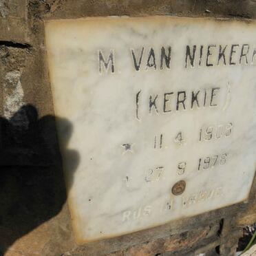 NIEKERK M., van 1908-1978