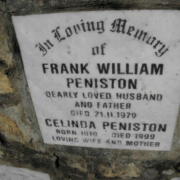PENISTON Frank William -1979 &amp; Celinda 1910-1999