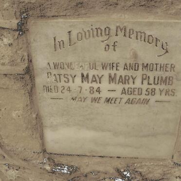 PLUMB Patsy May Mary  -1984