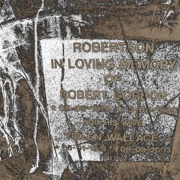 ROBERTSON Robert 1919-1989 &amp; Helen Wallace 1919-2003