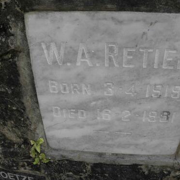 RETIEF W.A. 1919-1981