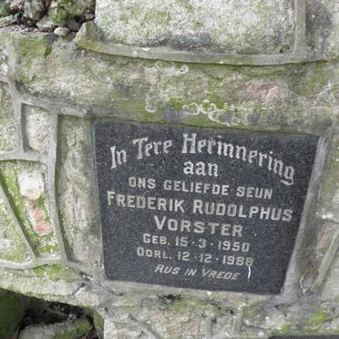 VORSTER Frederik Rudolphus 1950-1988