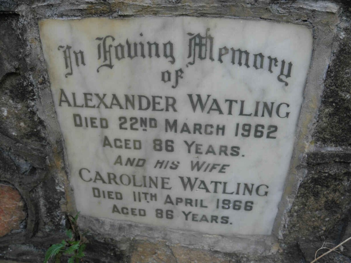 WATLING Alexander -1962 &amp; Caroline -1966
