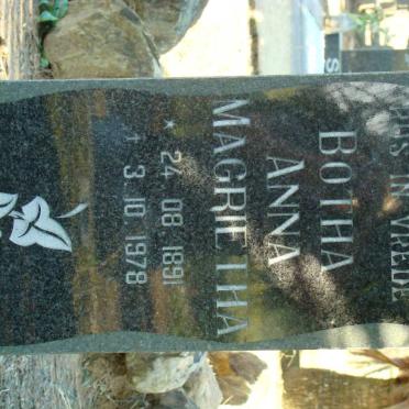 BOTHA Anna Magrietha 1891-1978