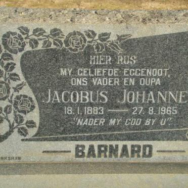 BARNARD Jacobus Johannes 1883-1965