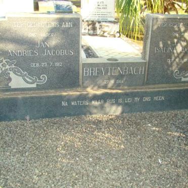 BREYTENBACH Andries Jacobus 1912-1964 &amp; Isalina Adolphina 1919-1964