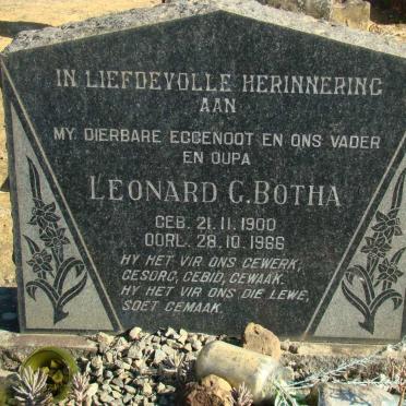 BOTHA Leonard G. 1900-1966