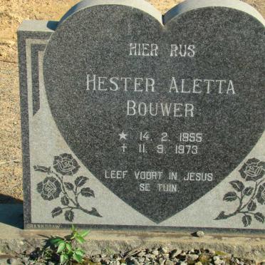 BOUWER Hester Aletta 1955-1973