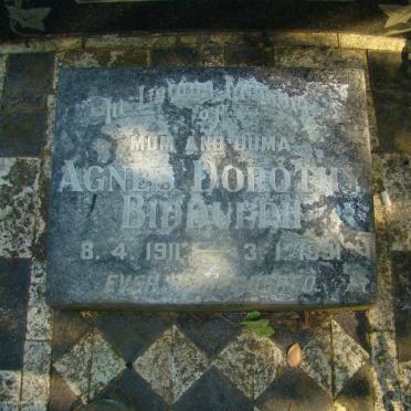 BIDDULPH Agnes Dorothy 1911-1991