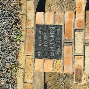 BADENHORST Cecelia Anna neé BOSCH 1927-1986