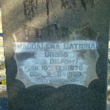 CROSS Magdalena Catrina nee DELPORT 1878-1953