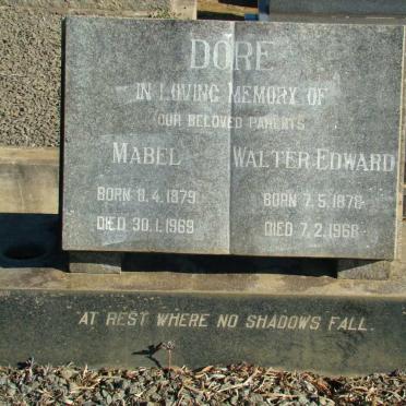 DORE Walter Edward 1878-1968 &amp; Mabel 1879-1969