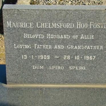 FOSTER Maurice Chelmsford, Hoo 1909-1967