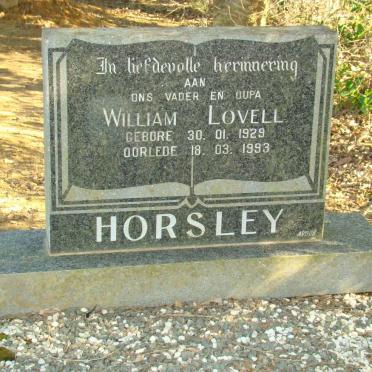 HORSLEY William Lovell 1929-1993