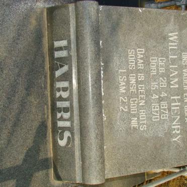 HARRIS William Henry 1878-1970