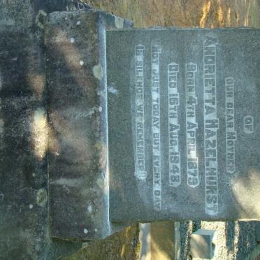 HAZELHURST Andrietta 1879-1948