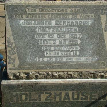 HOLTZHAUSEN Johannes Gerhardus 1887-1951